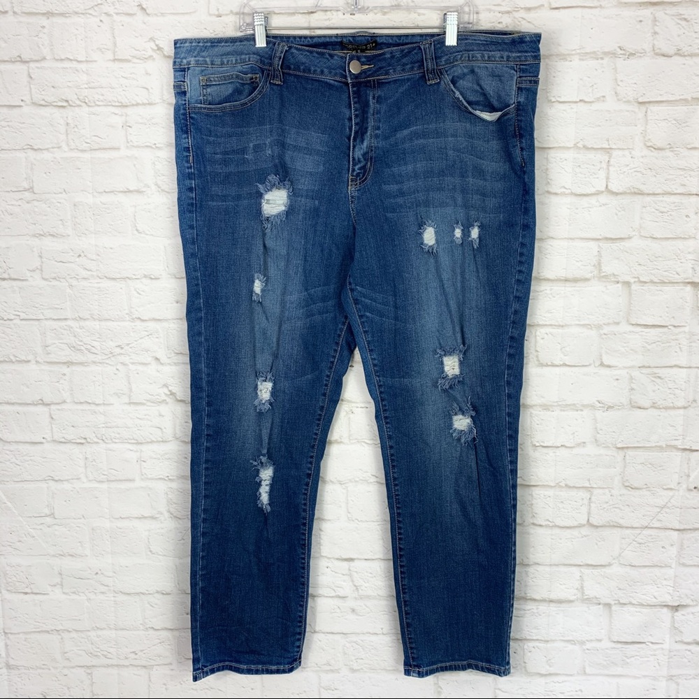 Forever 21 Distressed Destroyed Skinny Jeans 20